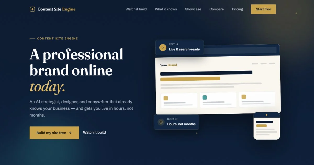 Content Site Engine website